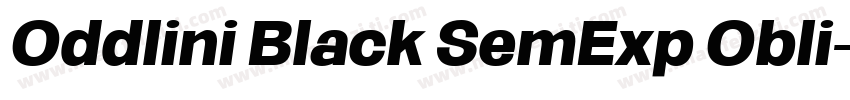 Oddlini Black SemExp Obli字体转换